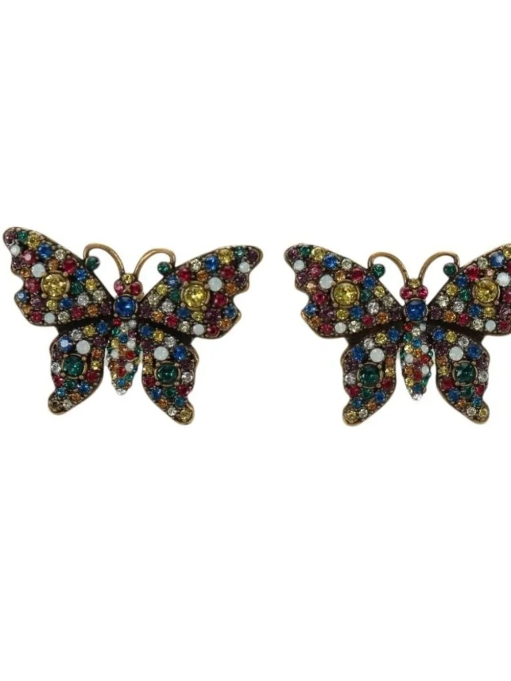 GUCCI Pierce Earring metal Multicolor Auth LNZ860V